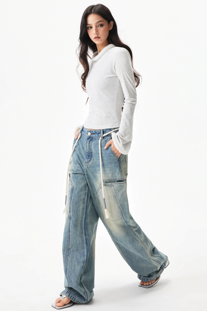 Distressed Denim Pants