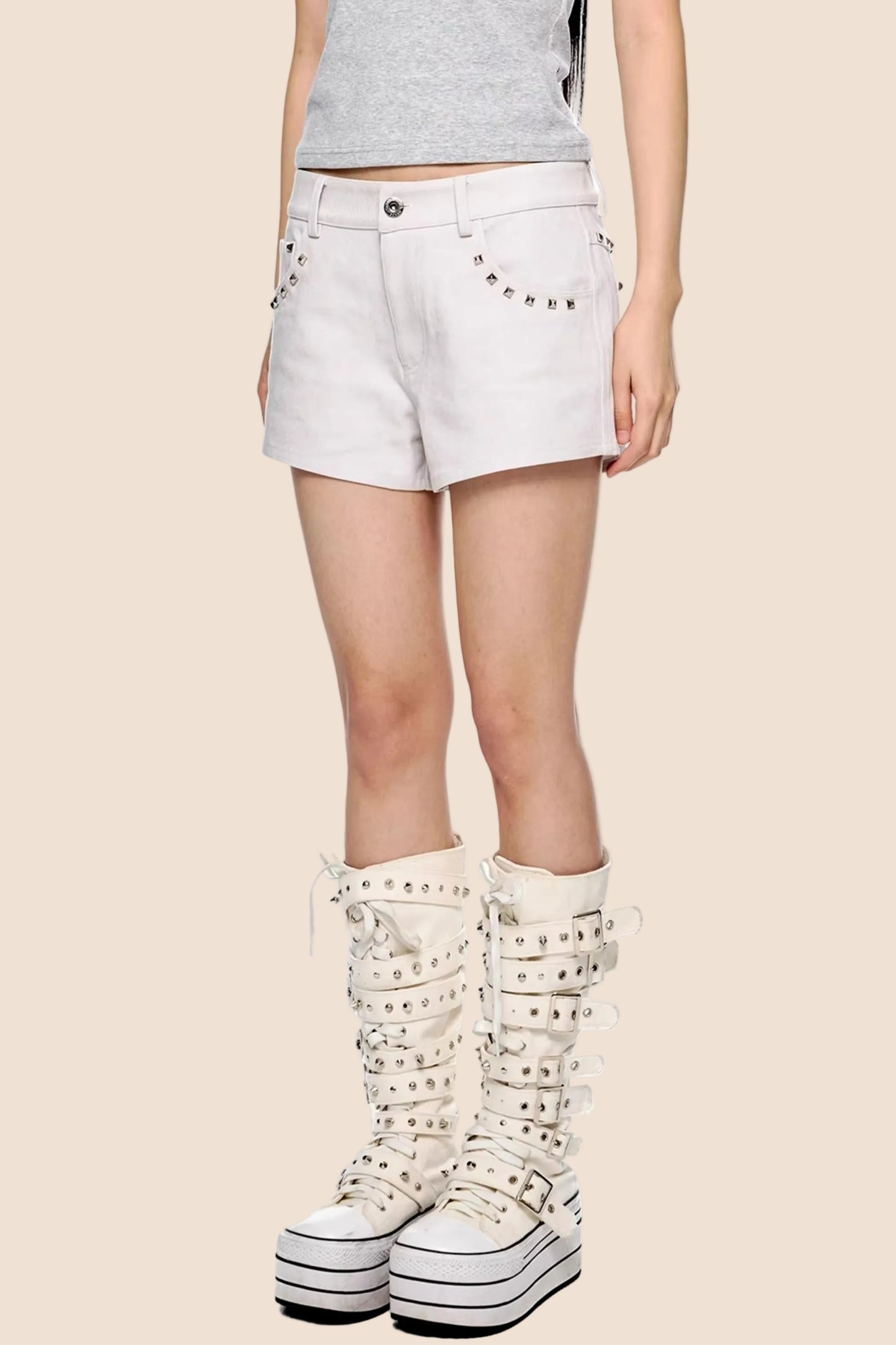 Rivet Retro A-Line Shorts