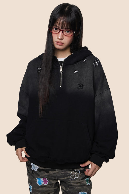 Vintage Distressed Sweat Jacket