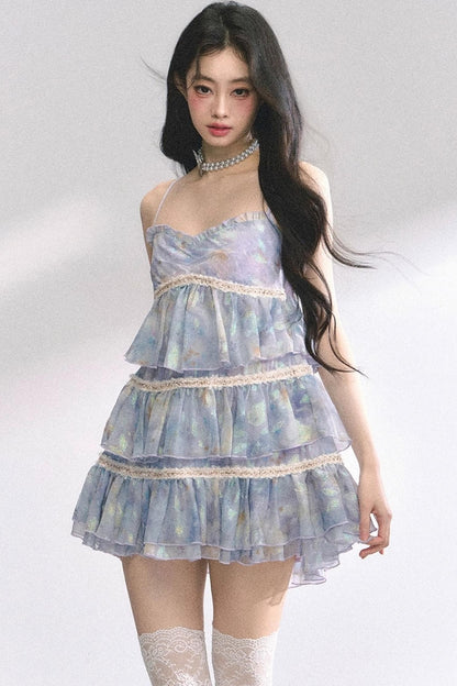 Halter Floral Elegance Dress