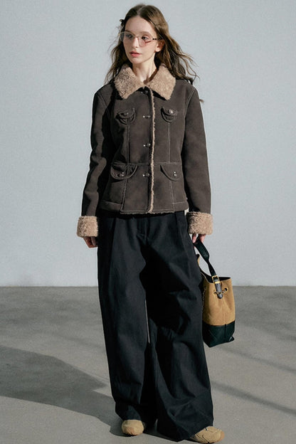 Vintage Lapel Fur Jacket