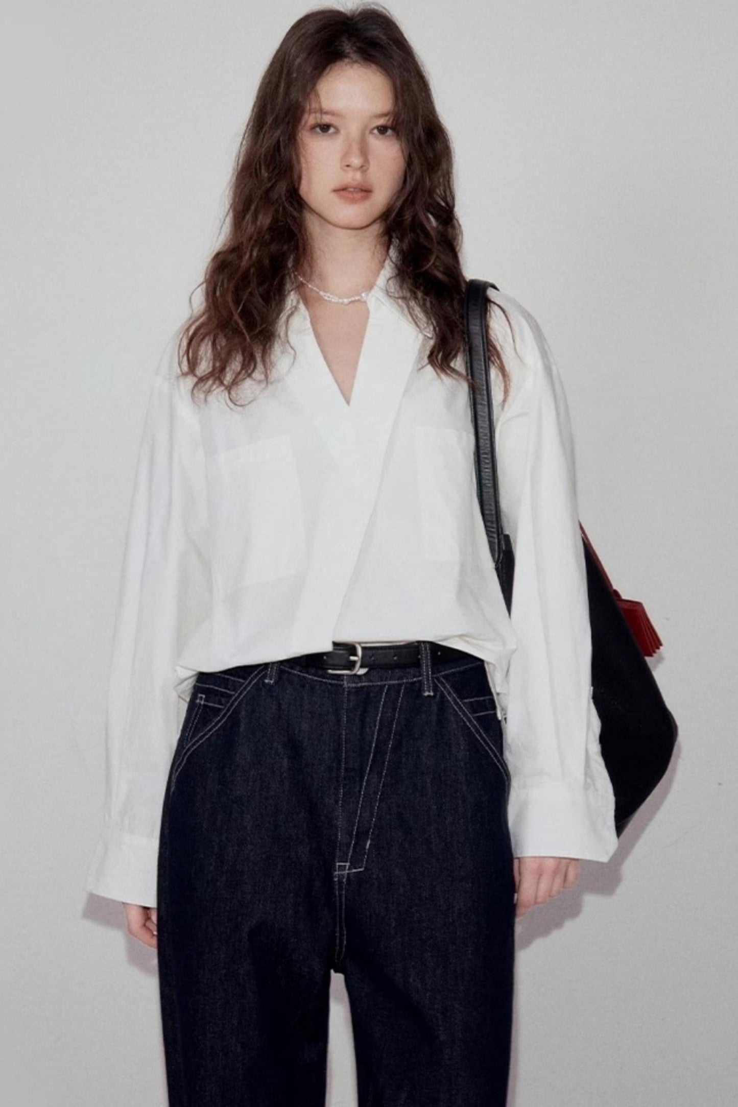 Cotton Peplum White Shirt