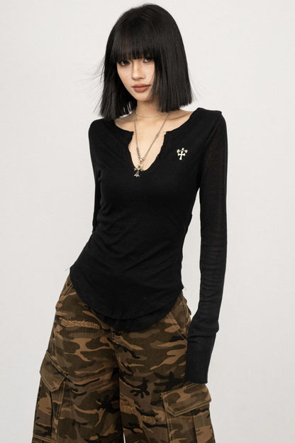 Spice Girl Black Long Sleeve Shirt