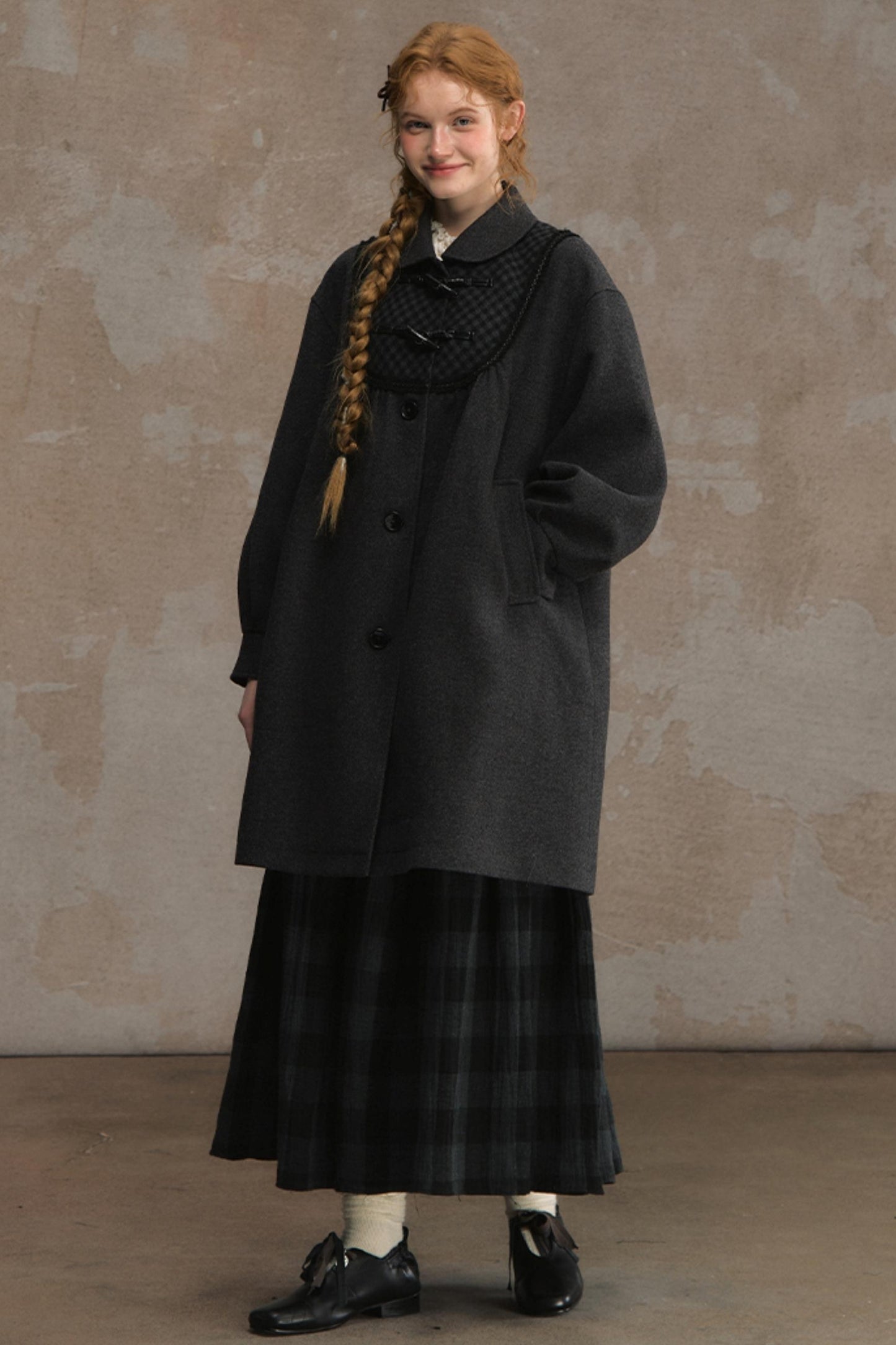 Sweetheart Pane Woolen Jacket Shawl Set-Up