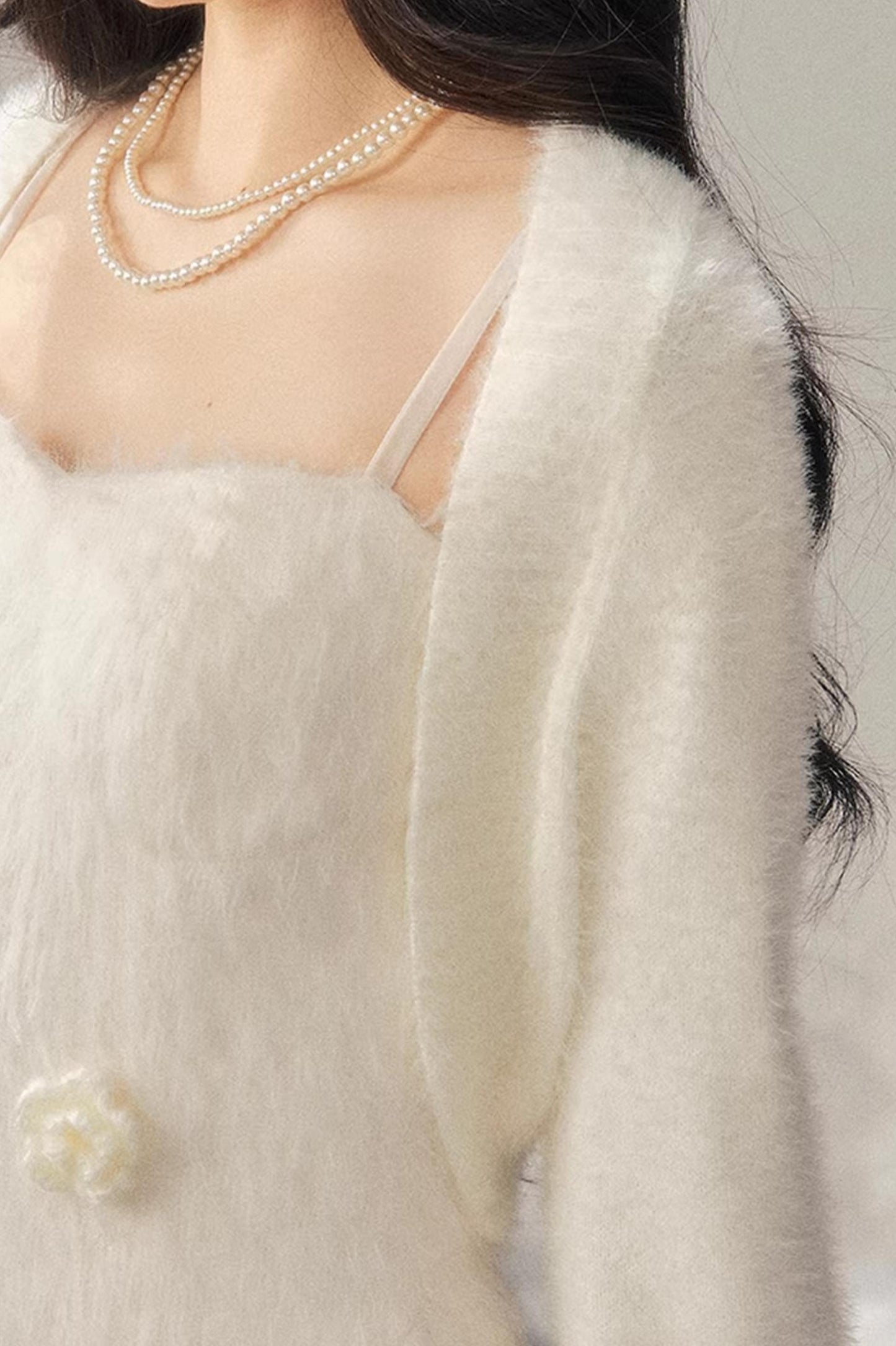 Three-Dimensional Floral Winter Dress