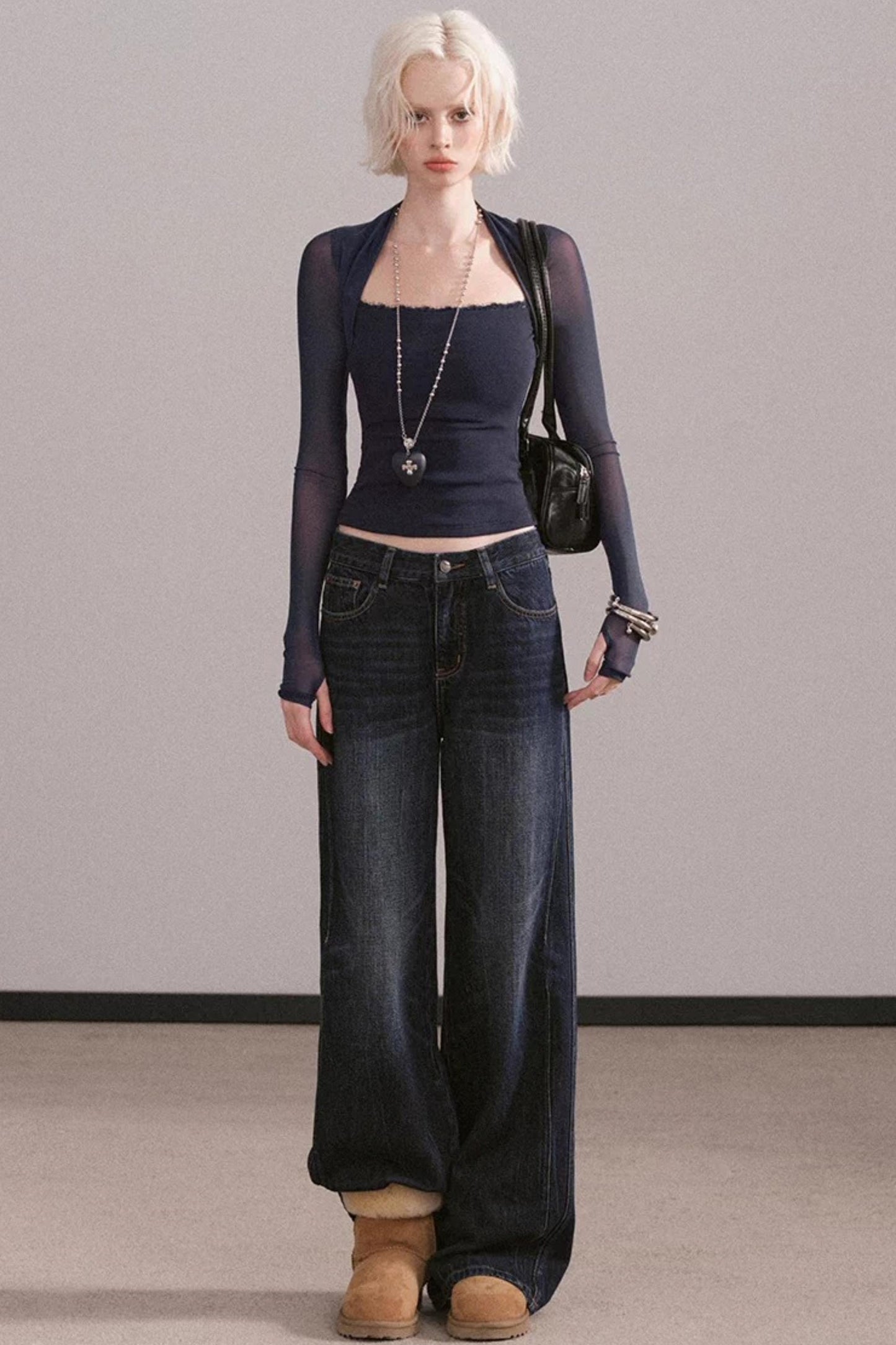 Lace Mesh Waist-Cinching Vest