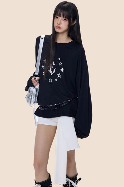American Star Print Long Sleeve T-Shirt