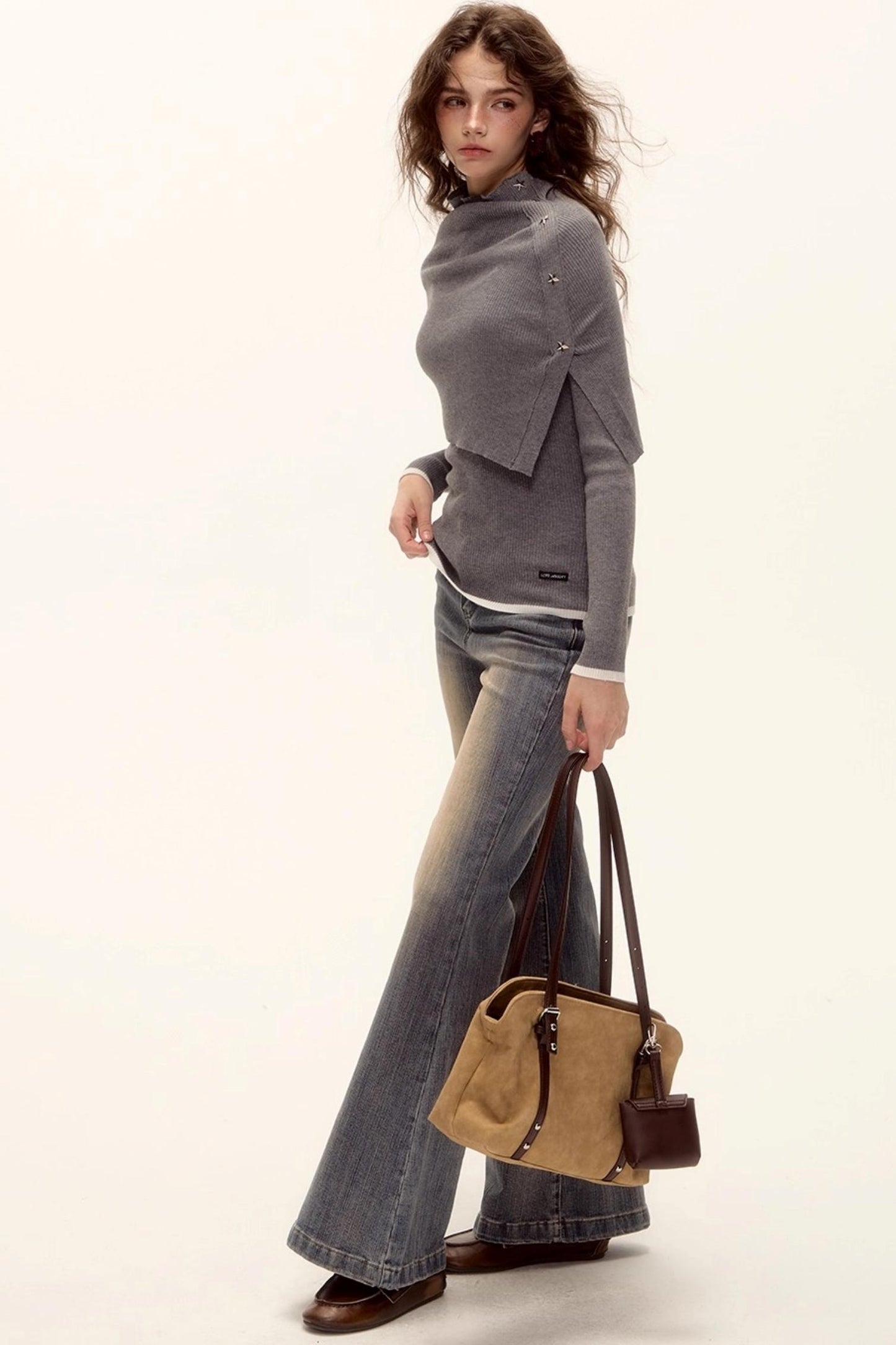 Wool Color-Block Top Set