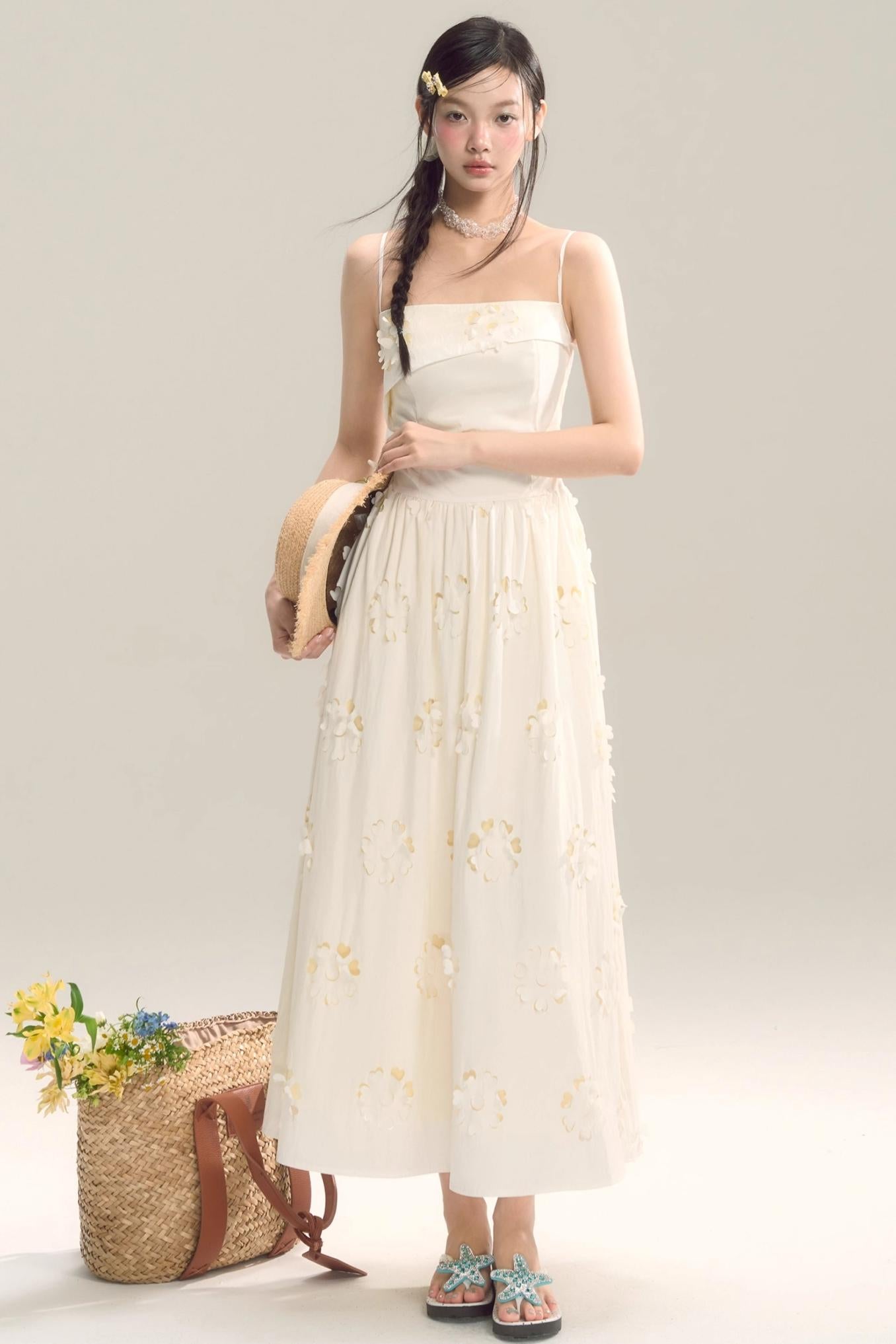 Coastal Floral Halter Dress