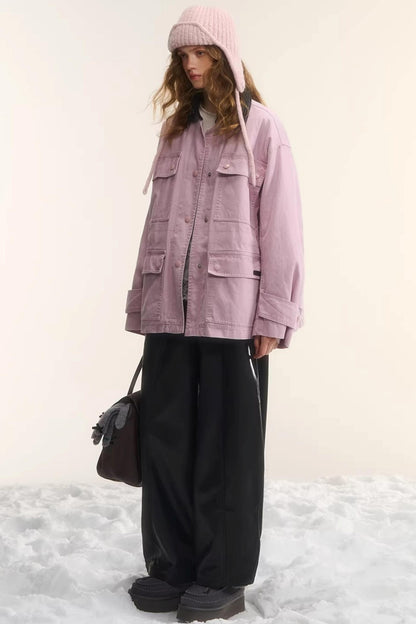 Elastic Waist Black Leather Pants