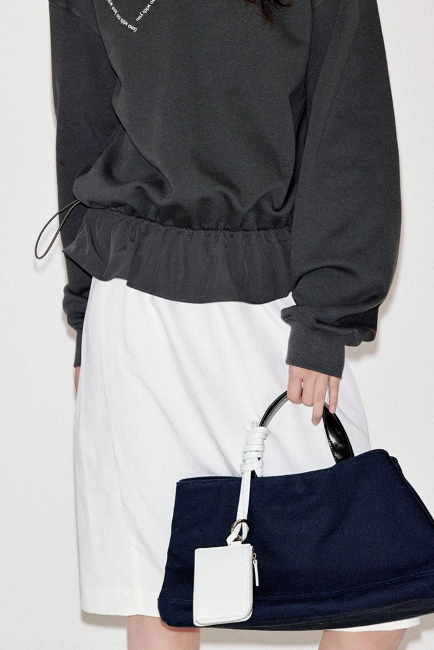 Gray Embroidery Sweatshirt