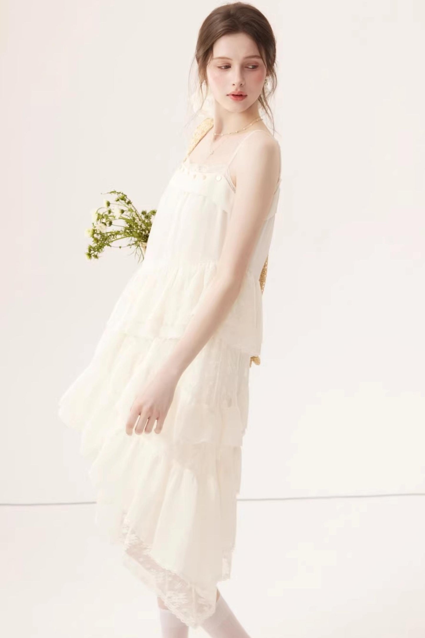 Sheer Irregular A-Line Dress