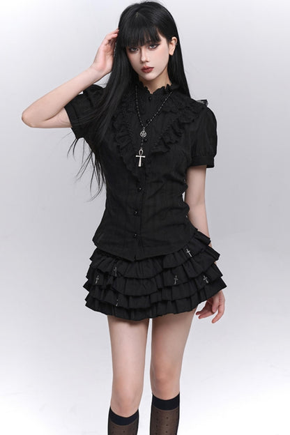Ghost Lace Black Shirt