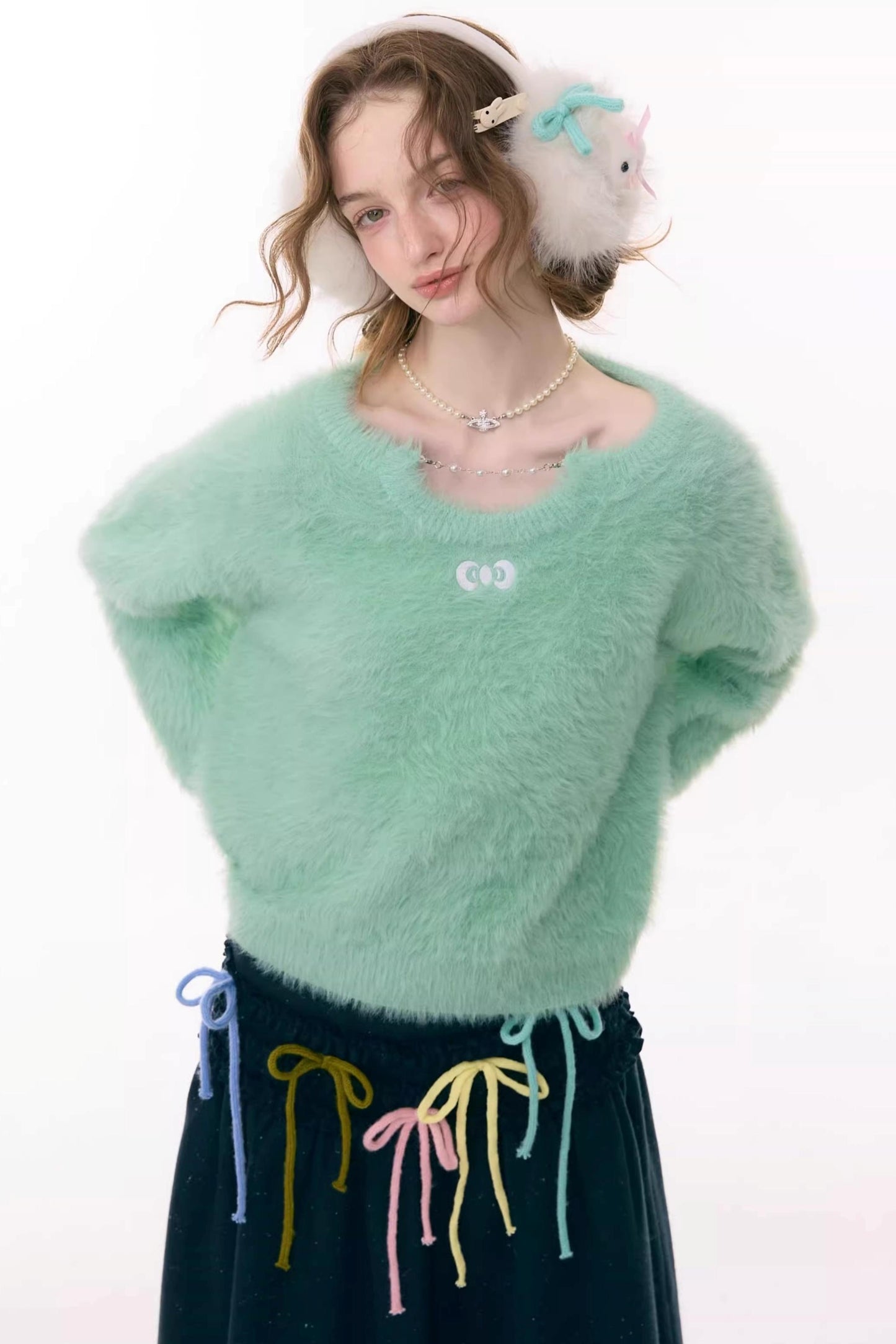 Soft Cloud Bow Sweater