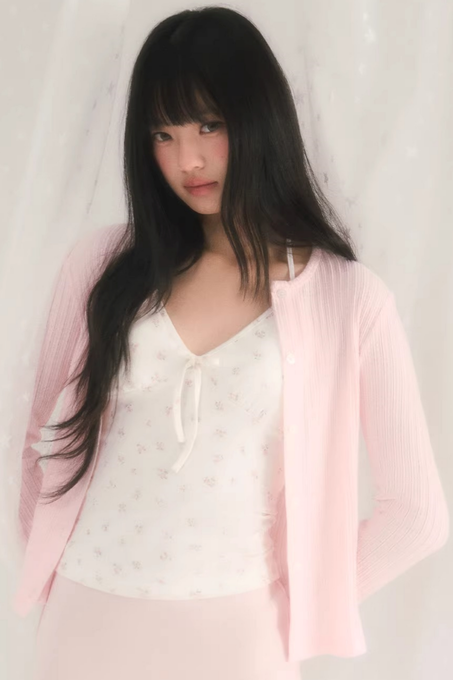 Cut Out Jacquard Knit Matching Set