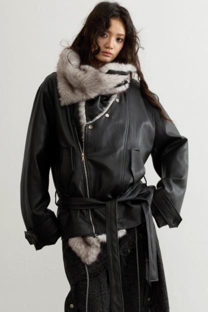 Unisex Urban Fur Collar Jacket