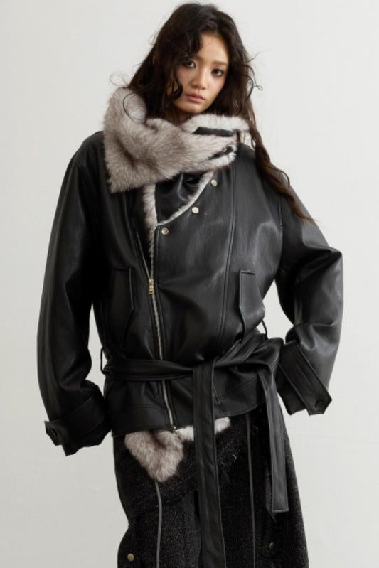 Unisex Urban Fur Collar Jacket
