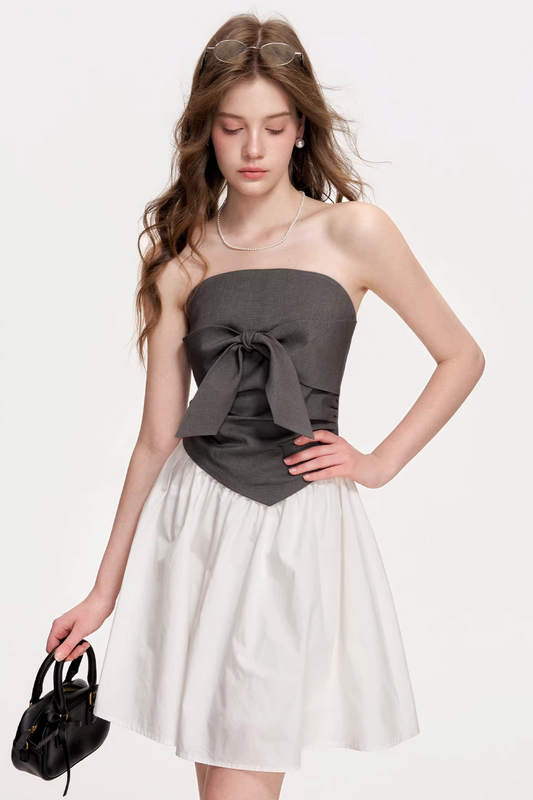 Tencel Wool Strapless Dress