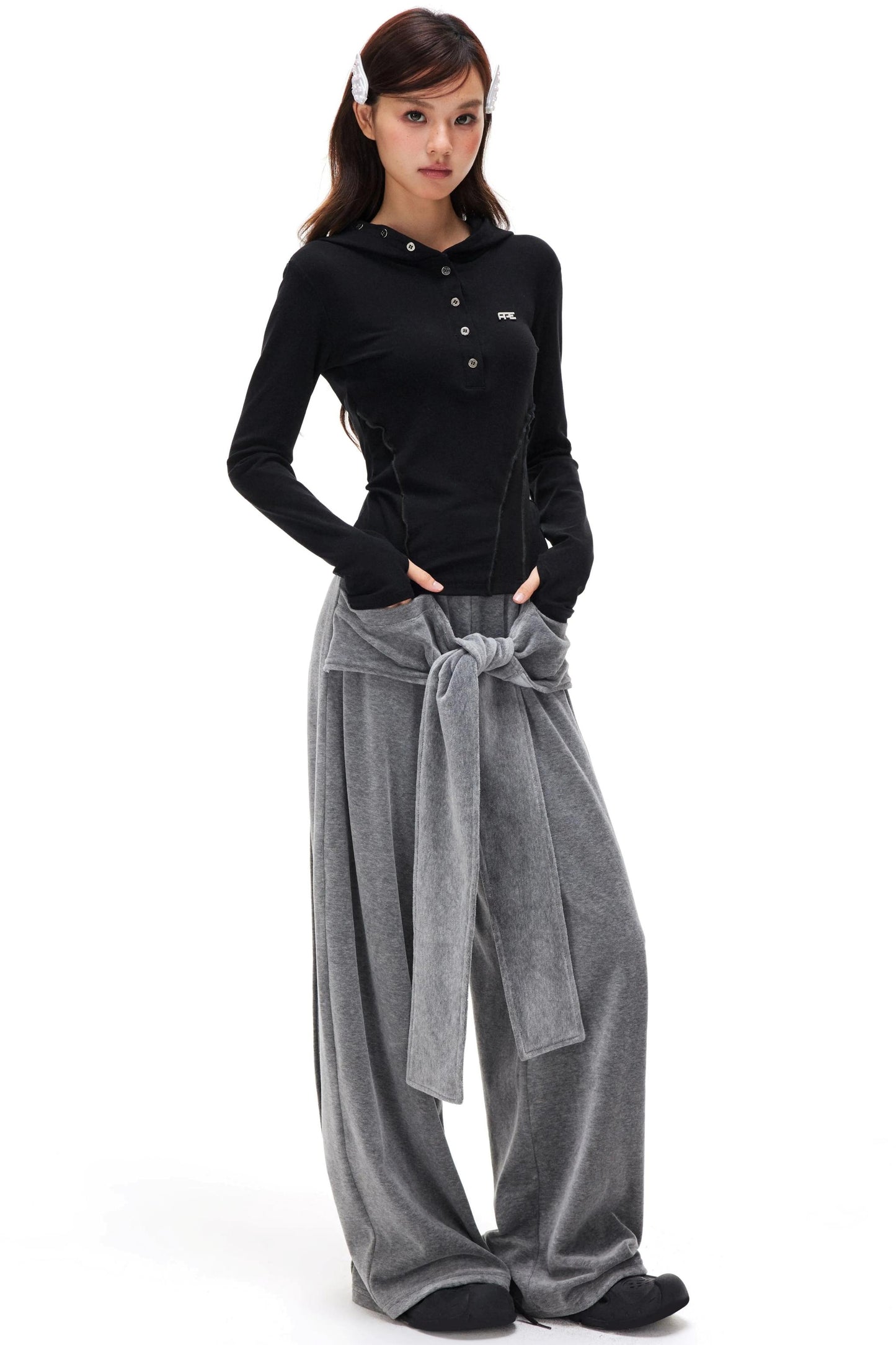 Lyocell Tencel Slim Hooded Top