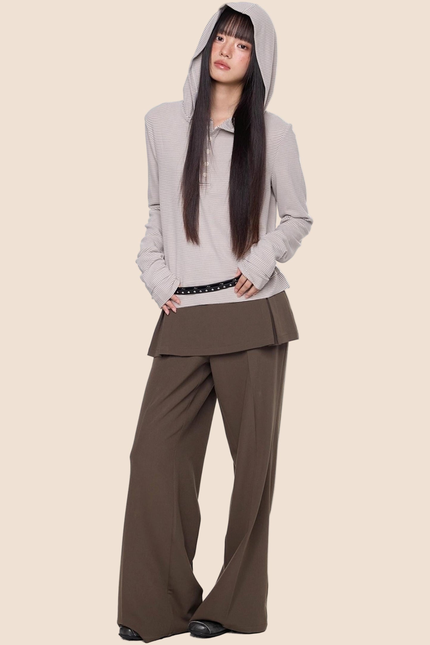 Embroidered Striped Long Sleeve Tee