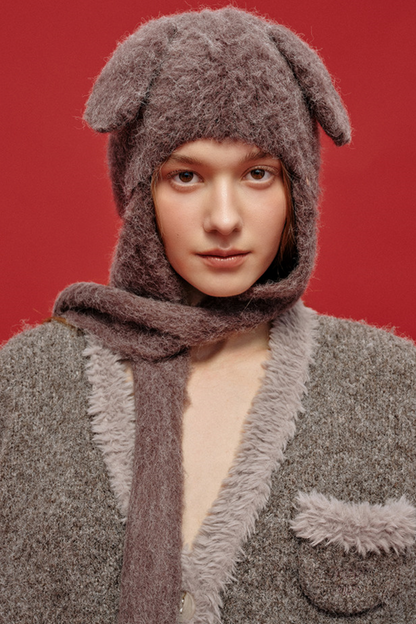 Two-Tone Wool Knit Hat