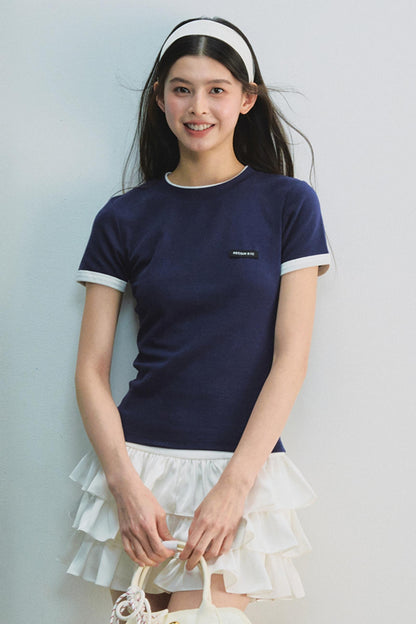 Miu Colorblock Waist Tee