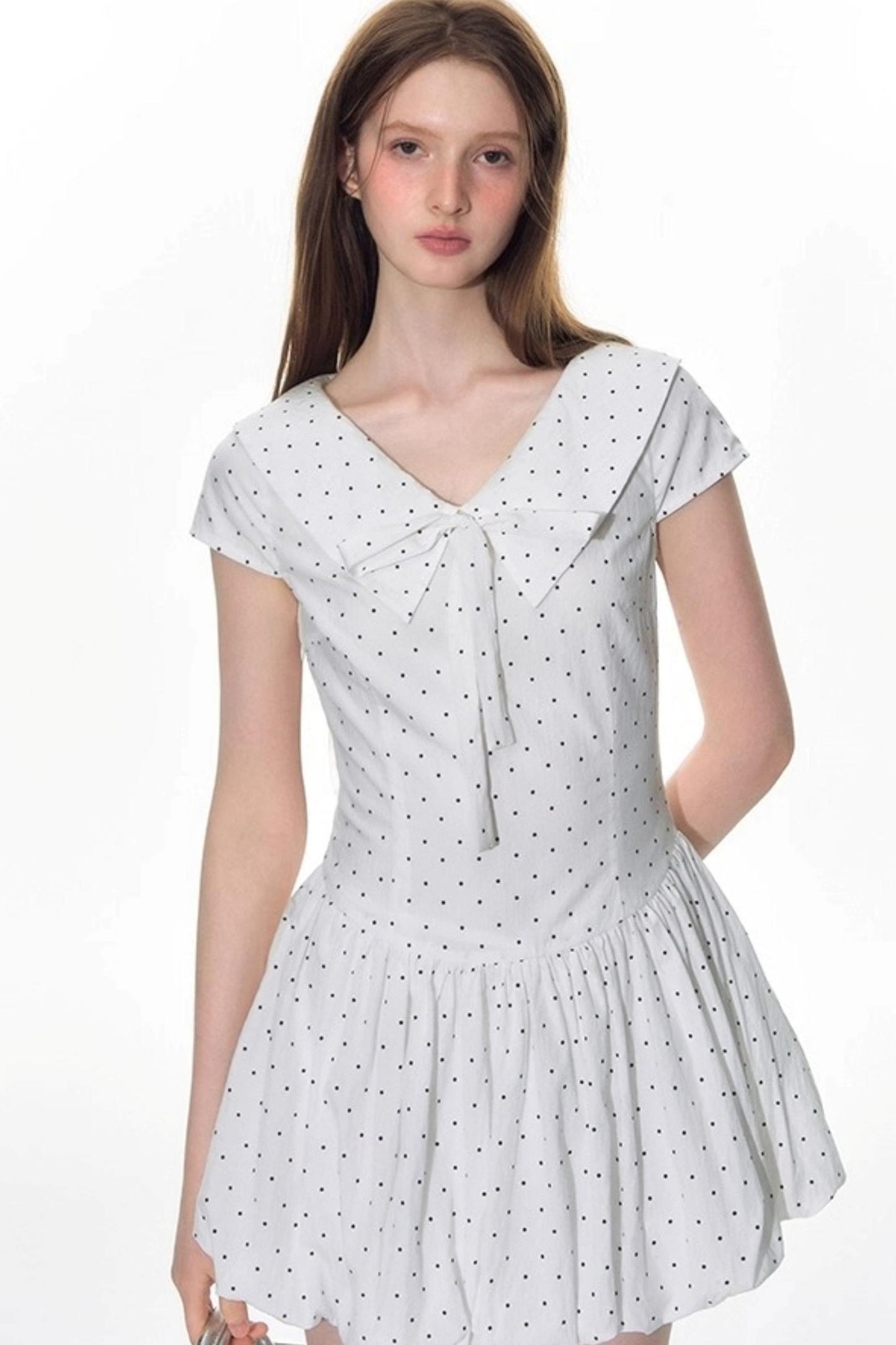 Navy Flower Bud Summer Dress