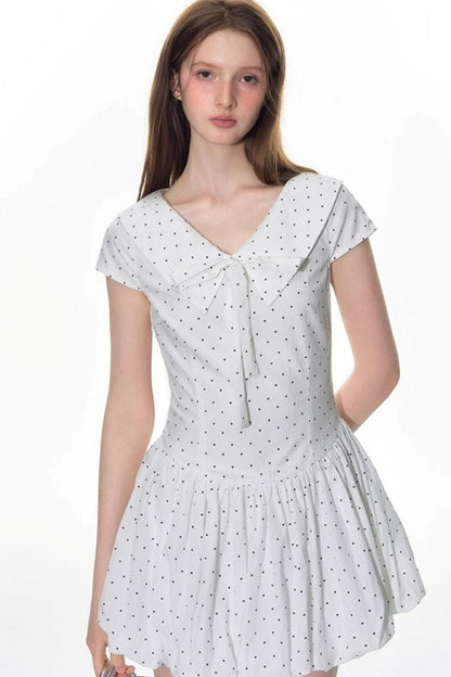 Navy Flower Bud Summer Dress