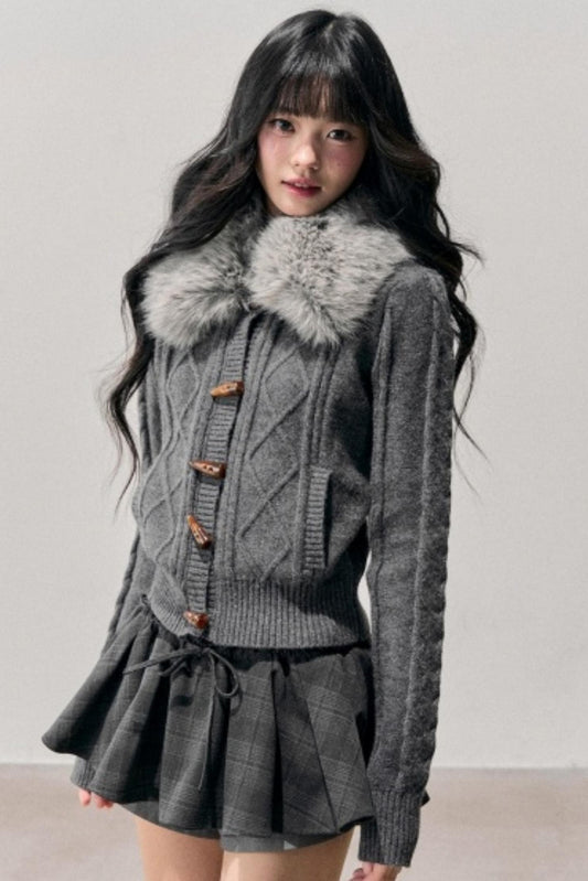 Knit Horn Button Cardigan