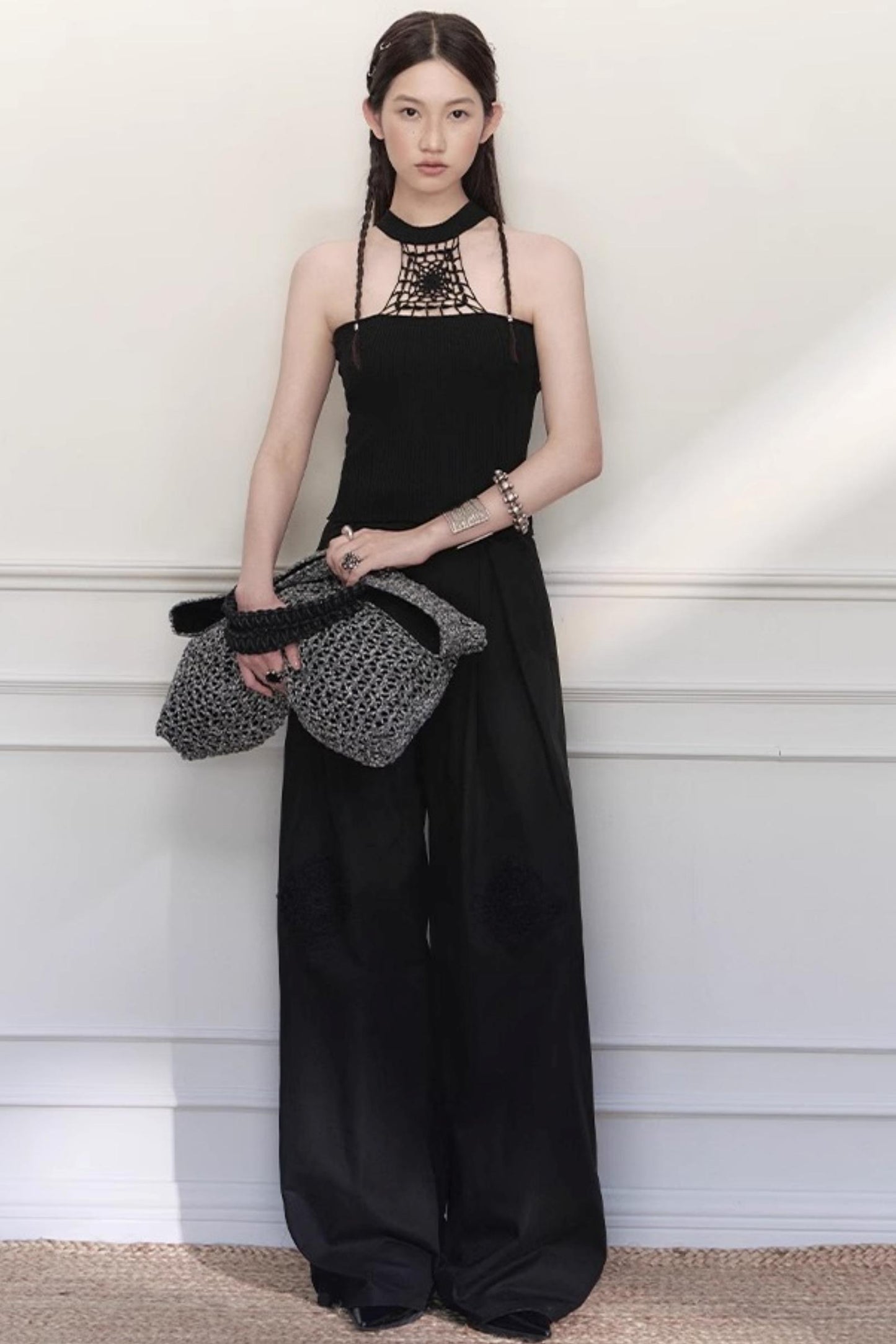 Grandmothers Crochet Wide-Leg Pants