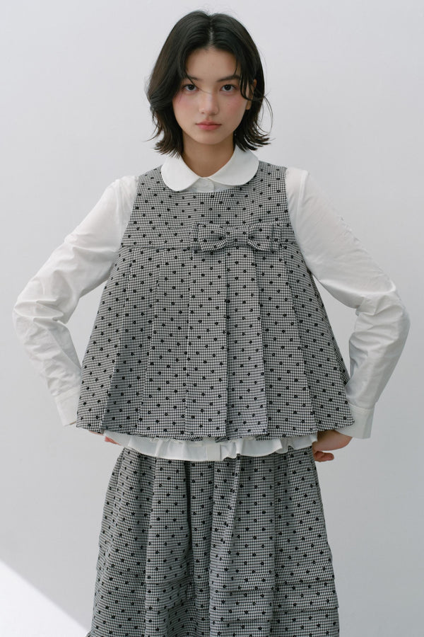 Plaid Flower Skirt Set-Up