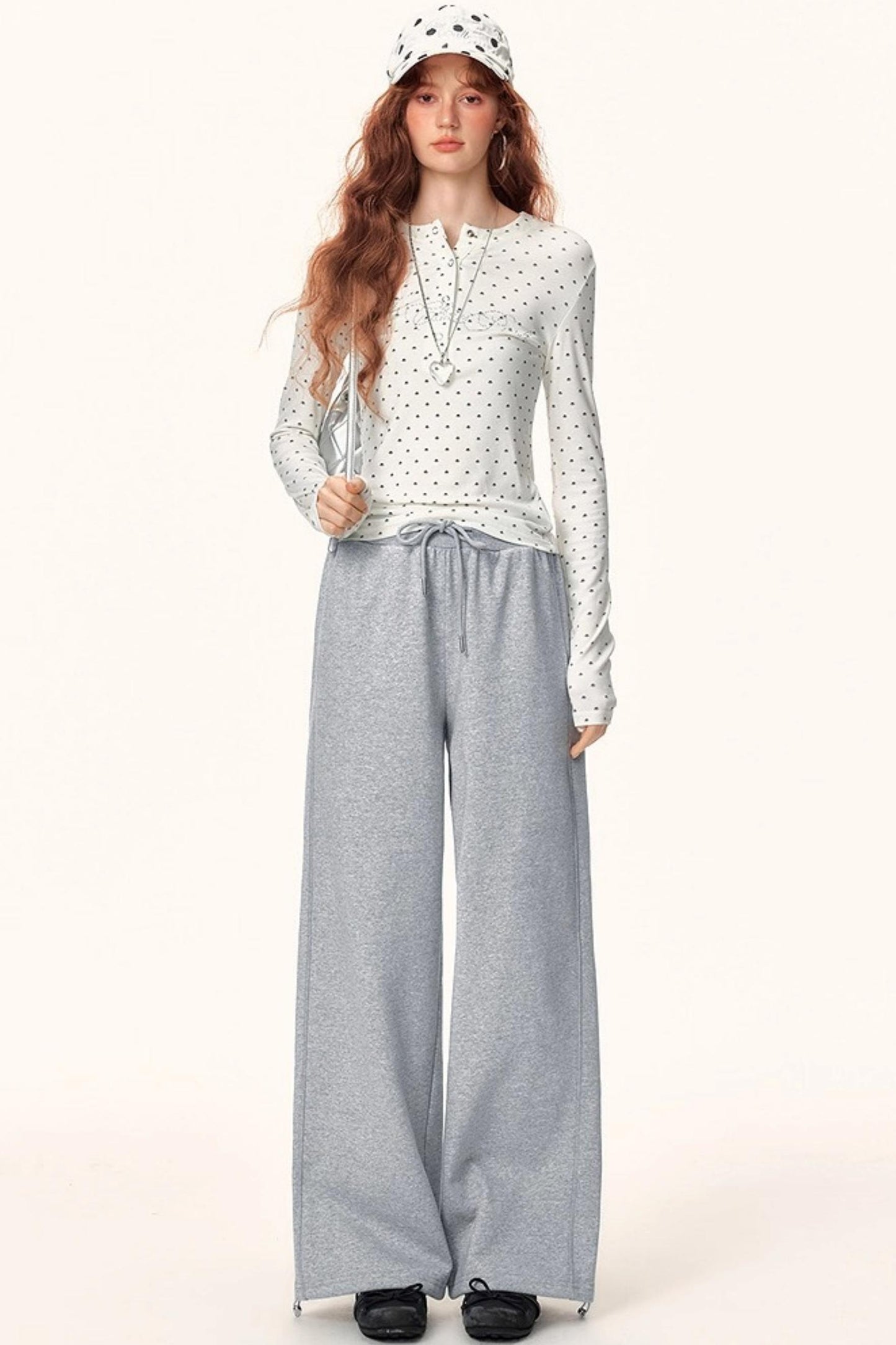 Visible Seam Drawstring Pants