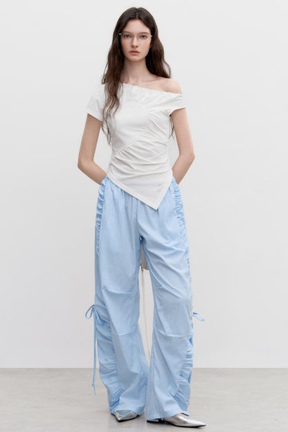 Vintage Blue Tie-Up Pants