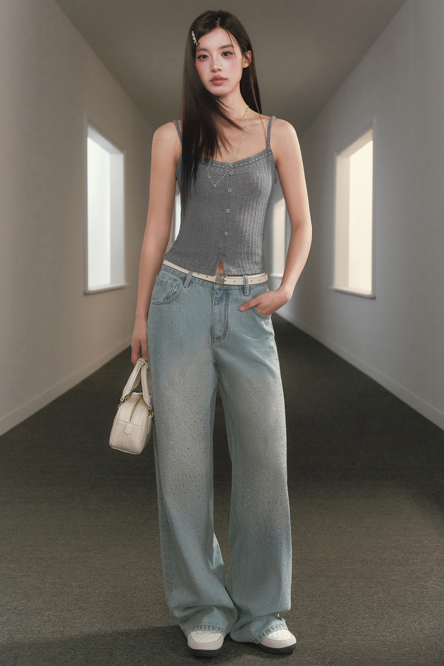 Patchwork Open-Front Cardigan