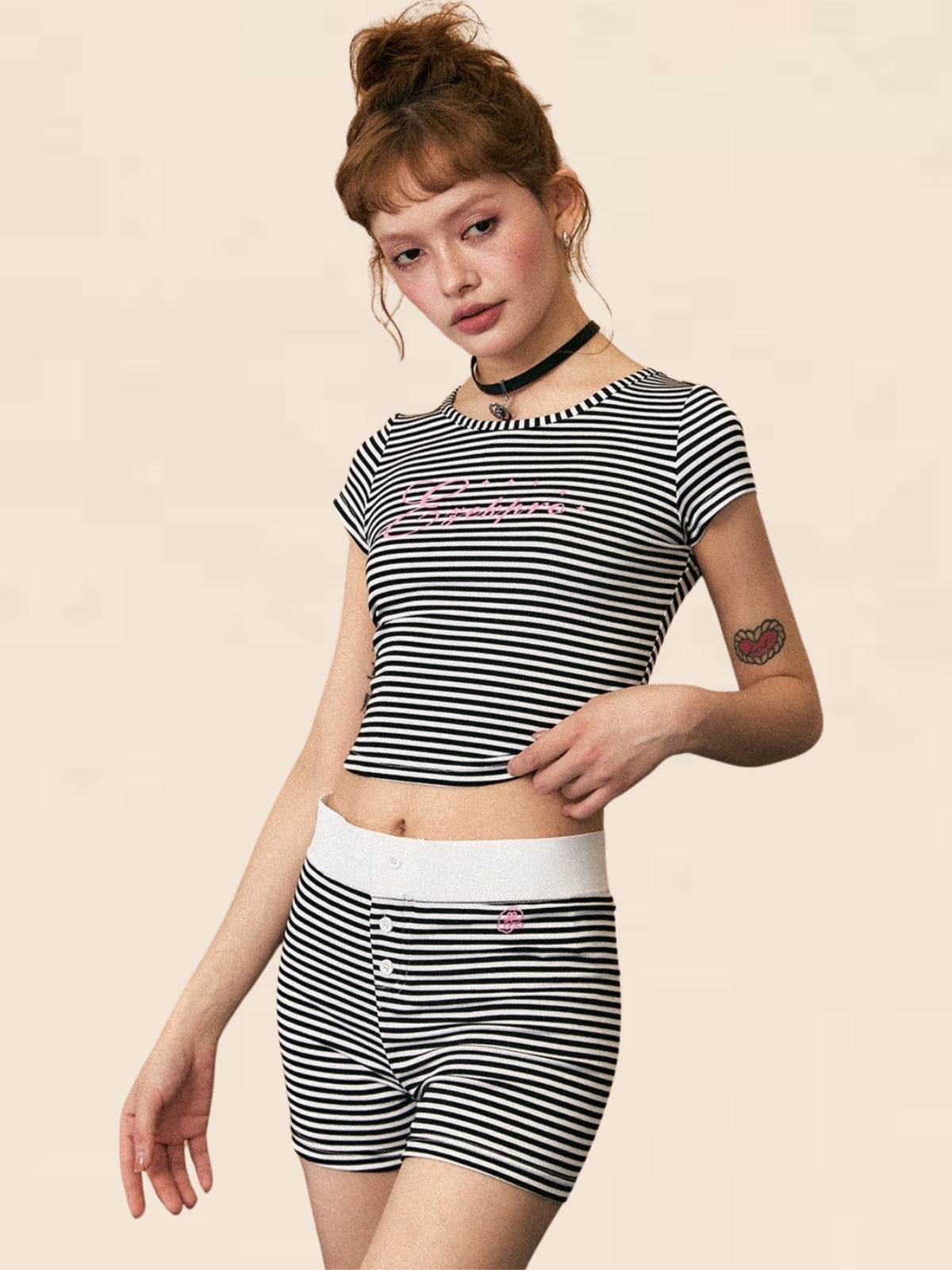 Striped Cropped Belly Set-Up