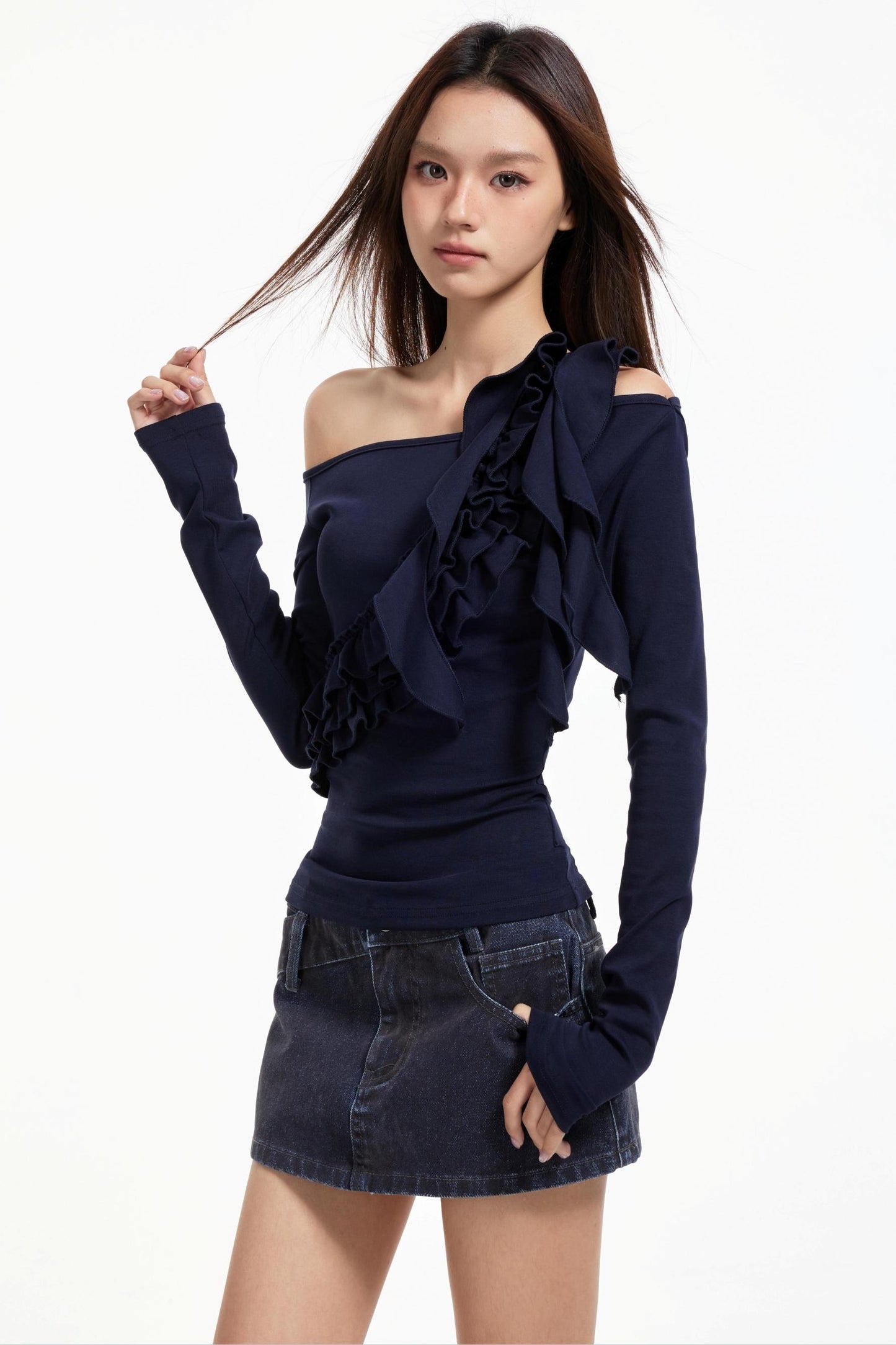Off-The-Shoulder Ruffled Top