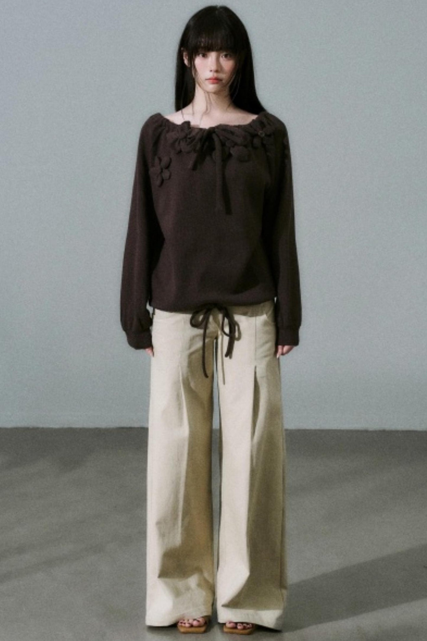 Handmade Floral Knit Sweatshirt