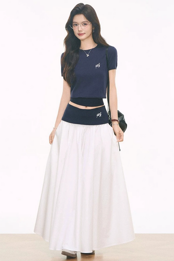 Knitted Ribbed Skirt Set-Up