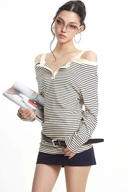 Embroidered Letter Sleeve Top