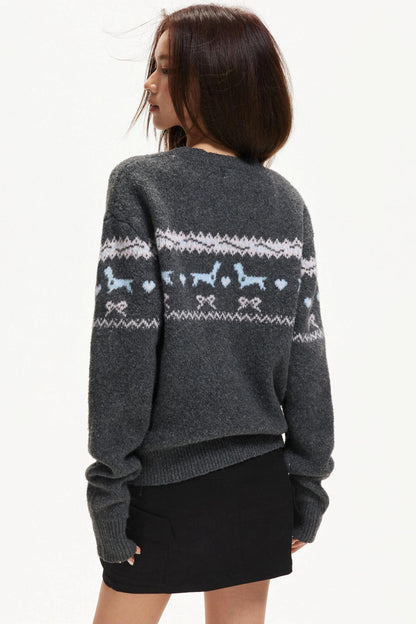 Fair Isle Knitted Cardigan