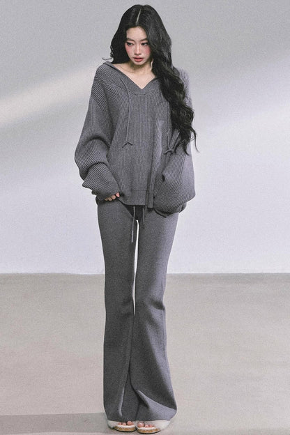 Lazy Style Knitted Suit Set-Up