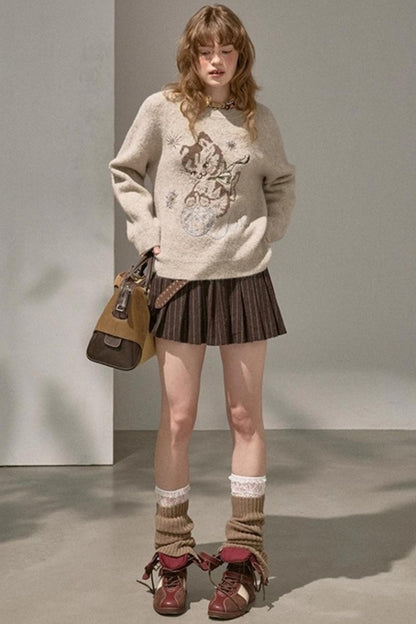 Furball Crew Neck Loose Sweater