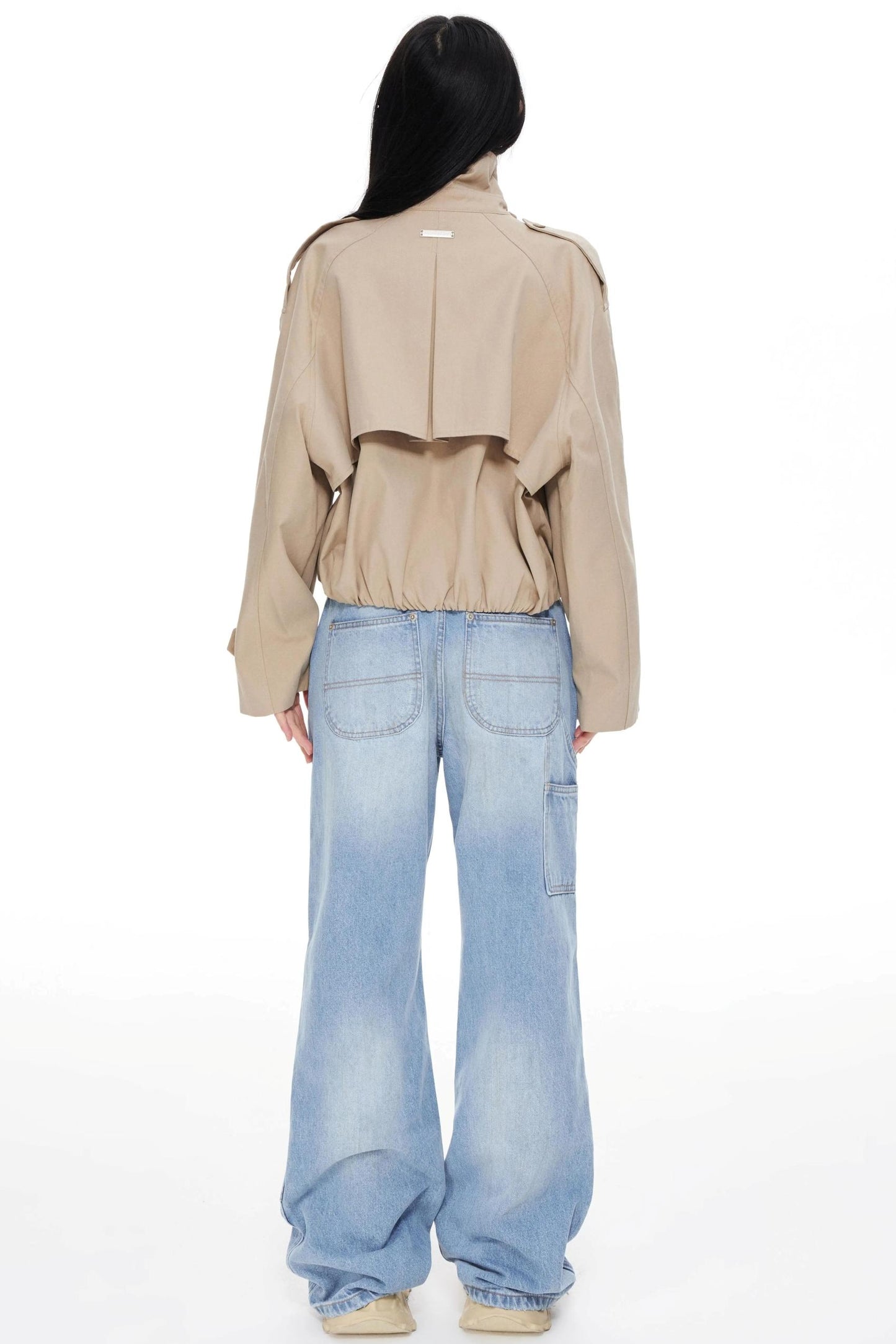 Wide-Leg Denim Pants