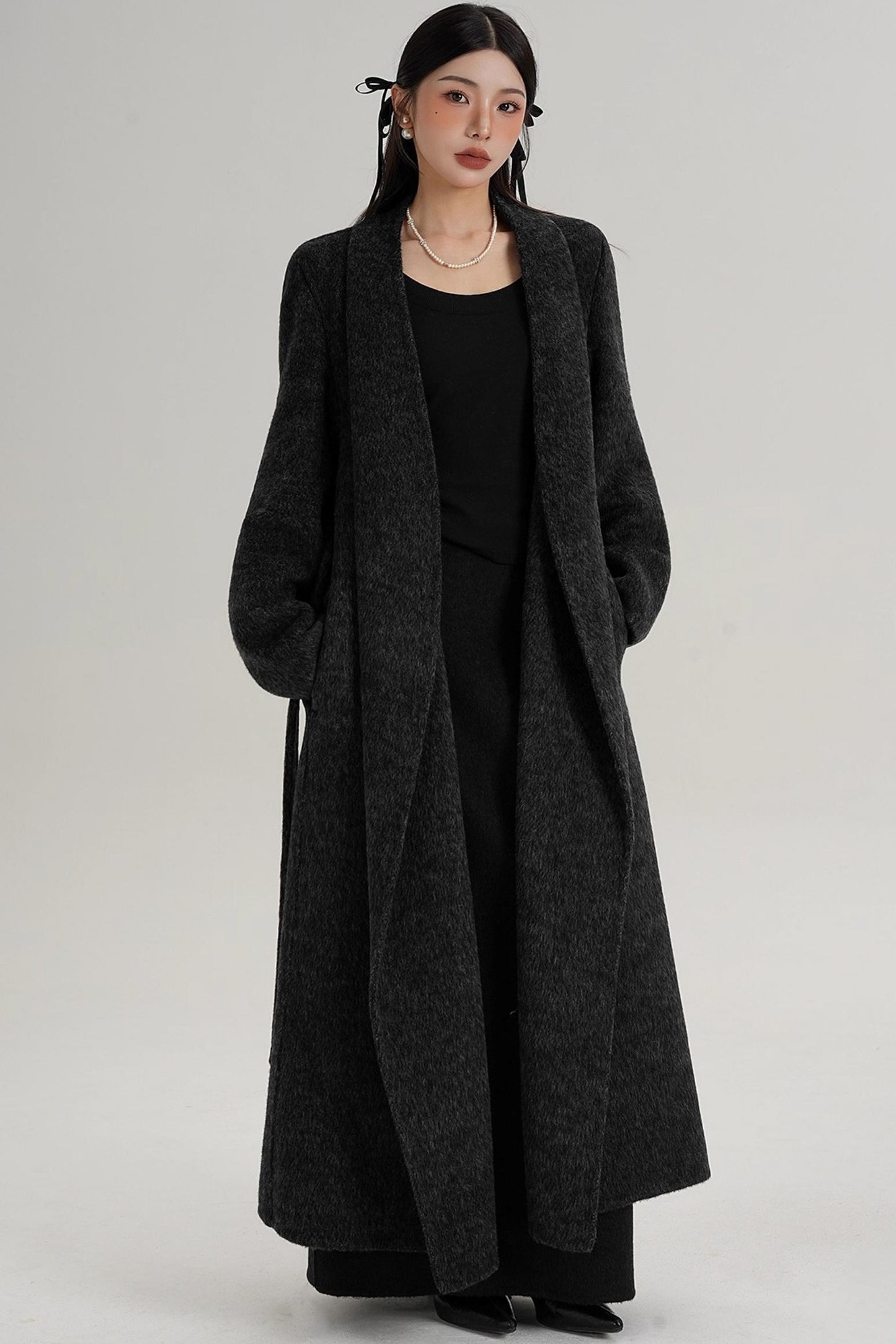 Elegant Double-Sided Long Wool Coat
