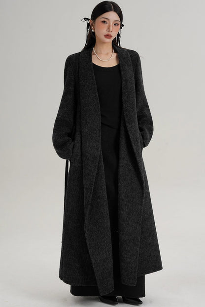 Elegant Double-Sided Long Wool Coat