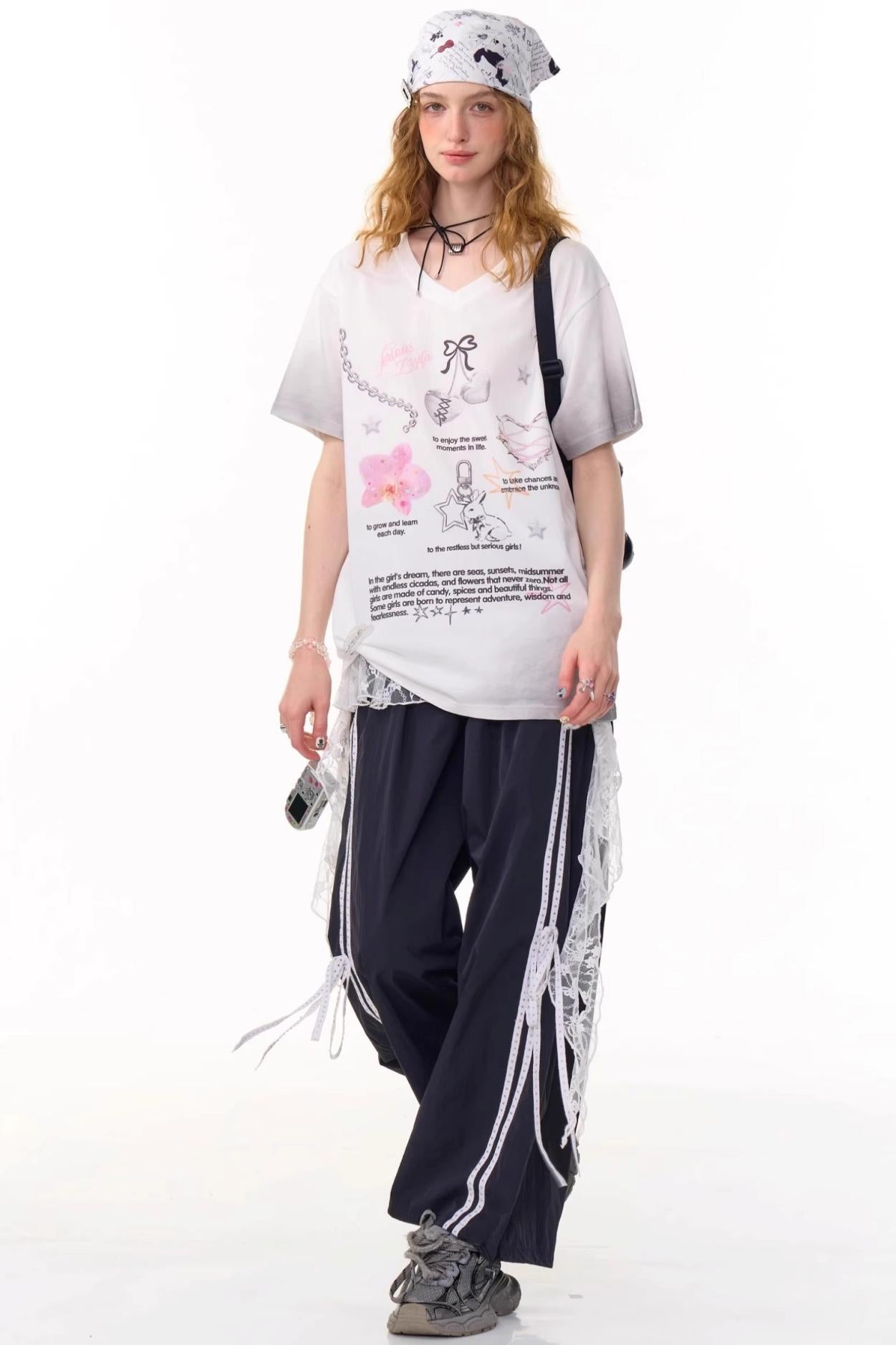 Retro Draped Wide-Leg Sweatpants