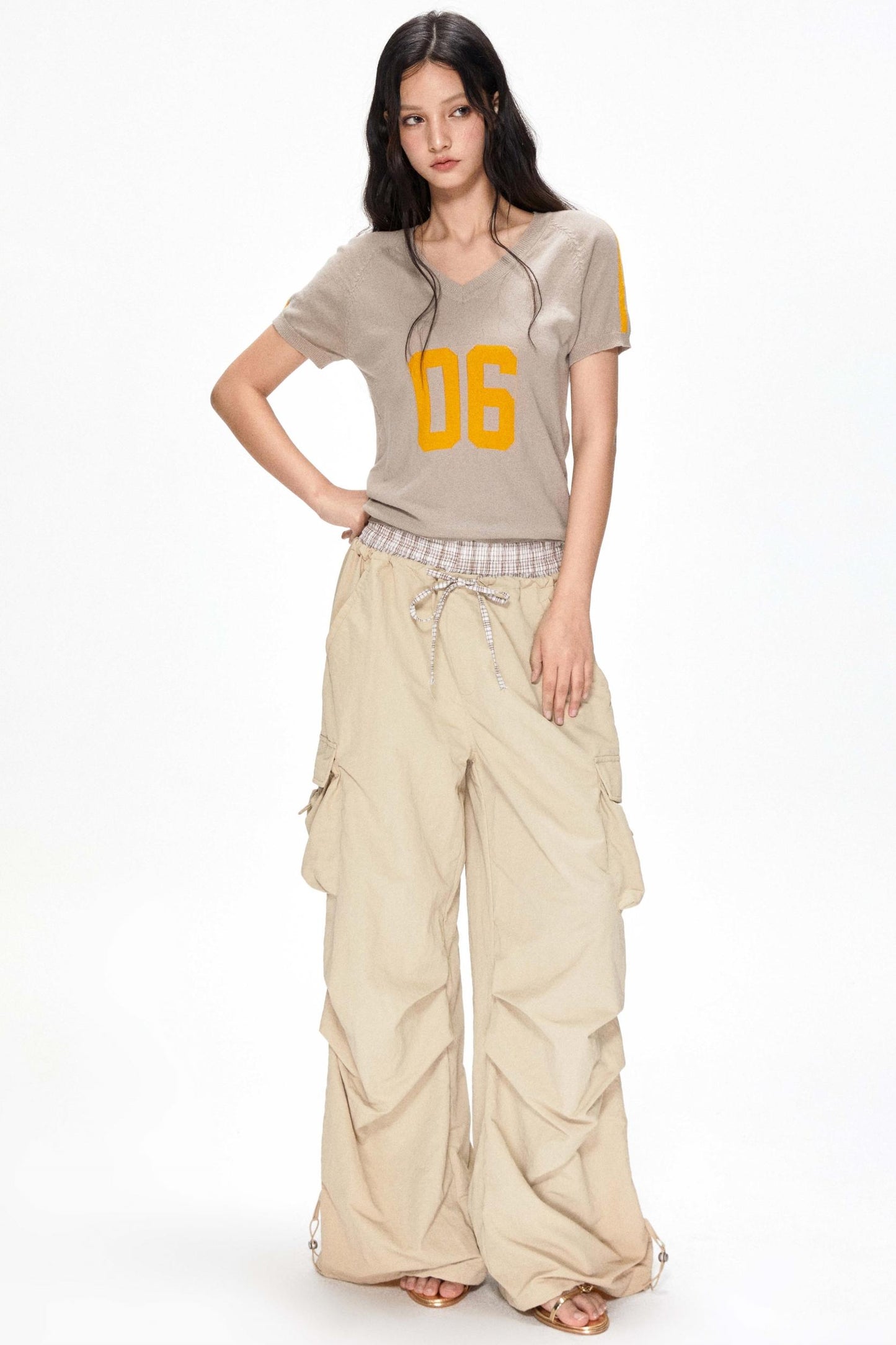 Color-Block Wide-Leg Pants