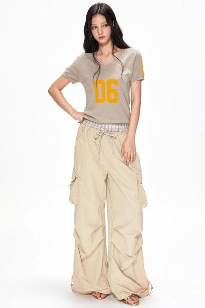 Color-Block Wide-Leg Pants