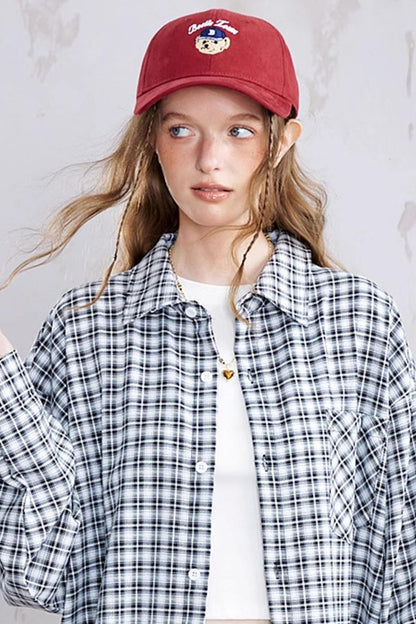 Bear Wide-Brim Baseball Cap