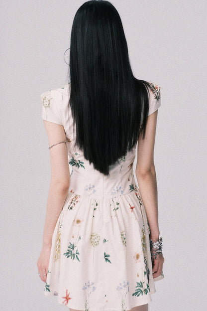 Floral Doll Neck Dress
